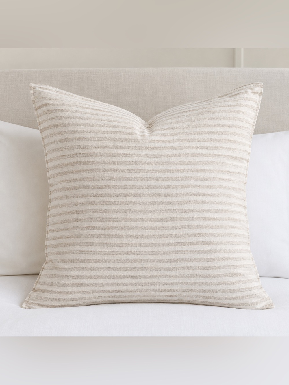 ARHAUS 100% linen European Pillow Sham Stripe